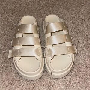 UGG Triple Strap White  Sandals